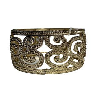 Women's Gold Color Bracelet Stretchy, Cultural Design